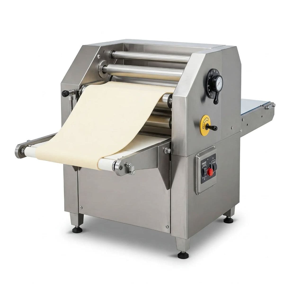 Heavy-duty commercial dough conveyor sheeter