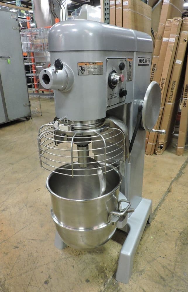 Planetary mixer on a workshop floor